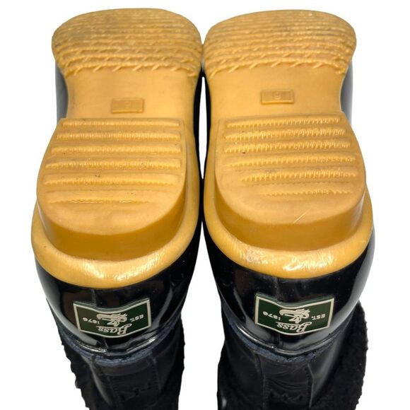 G.H. Bass Womens Harlequin Black Leather WRTPF Lined Winter Ankle Boot Size 9 M - Picture 8 of 10